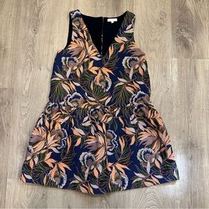 SEZANE Lydie Tropical Print Floral Embroidered Dress Size 36